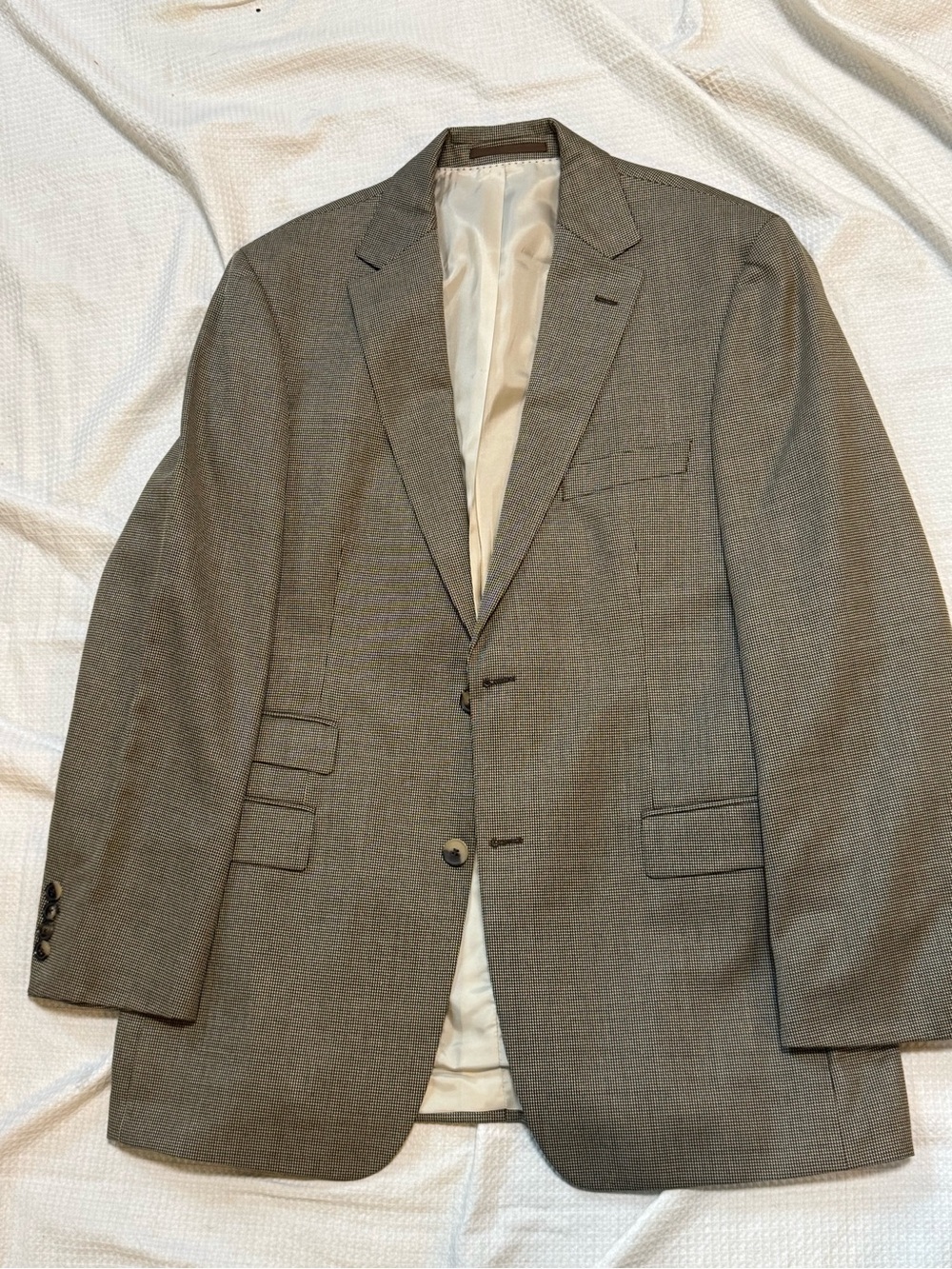 Hugo Boss Men's brown Two-Button Wool silk Blazer
